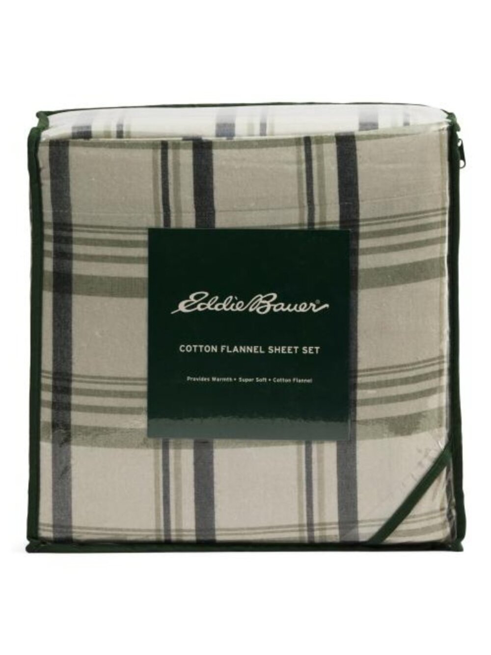 EDDIE BAUER Cotton Flannel Plaid Sheet Set